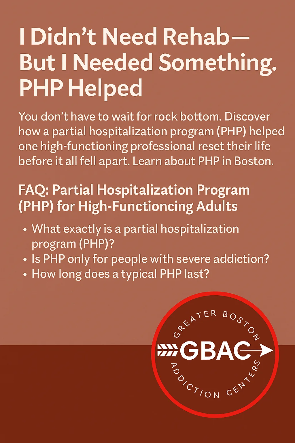 Partial Hospitalization Program (PHP) for High-Functioning Adults