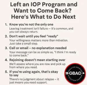 How to Return to an IOP Program After Dropping Out